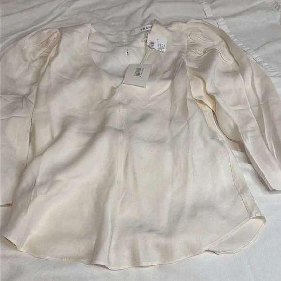 Frame  Ivory Silk  Blouse xs - Picture 2 of 12